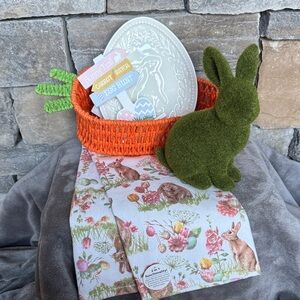 BRAND NEW- Easter Bunny Decorative Basket Set